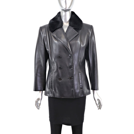 Leather Jacket- Size S