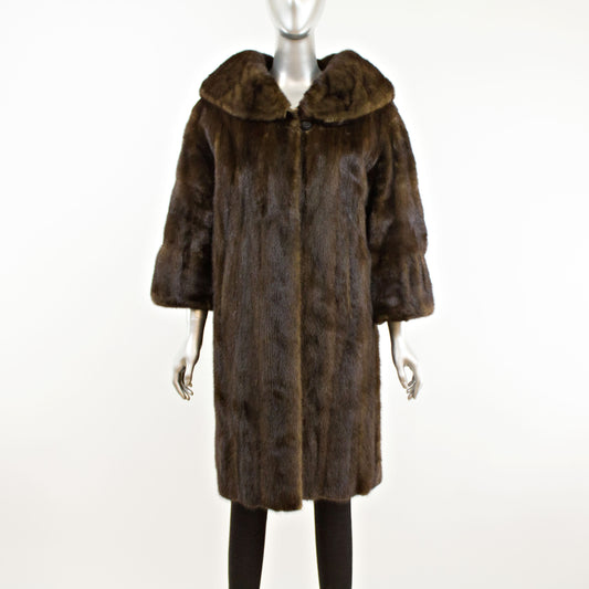 Mahogany Mink 3/4 Coat- Size M