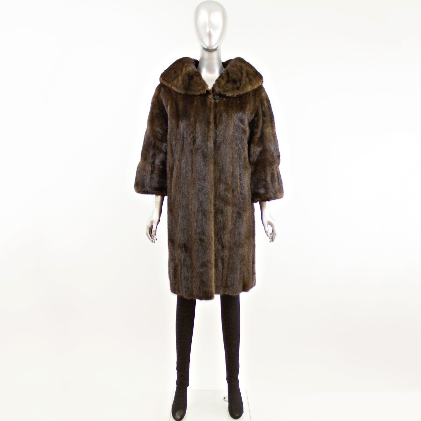 Mahogany Mink 3/4 Coat- Size M-L