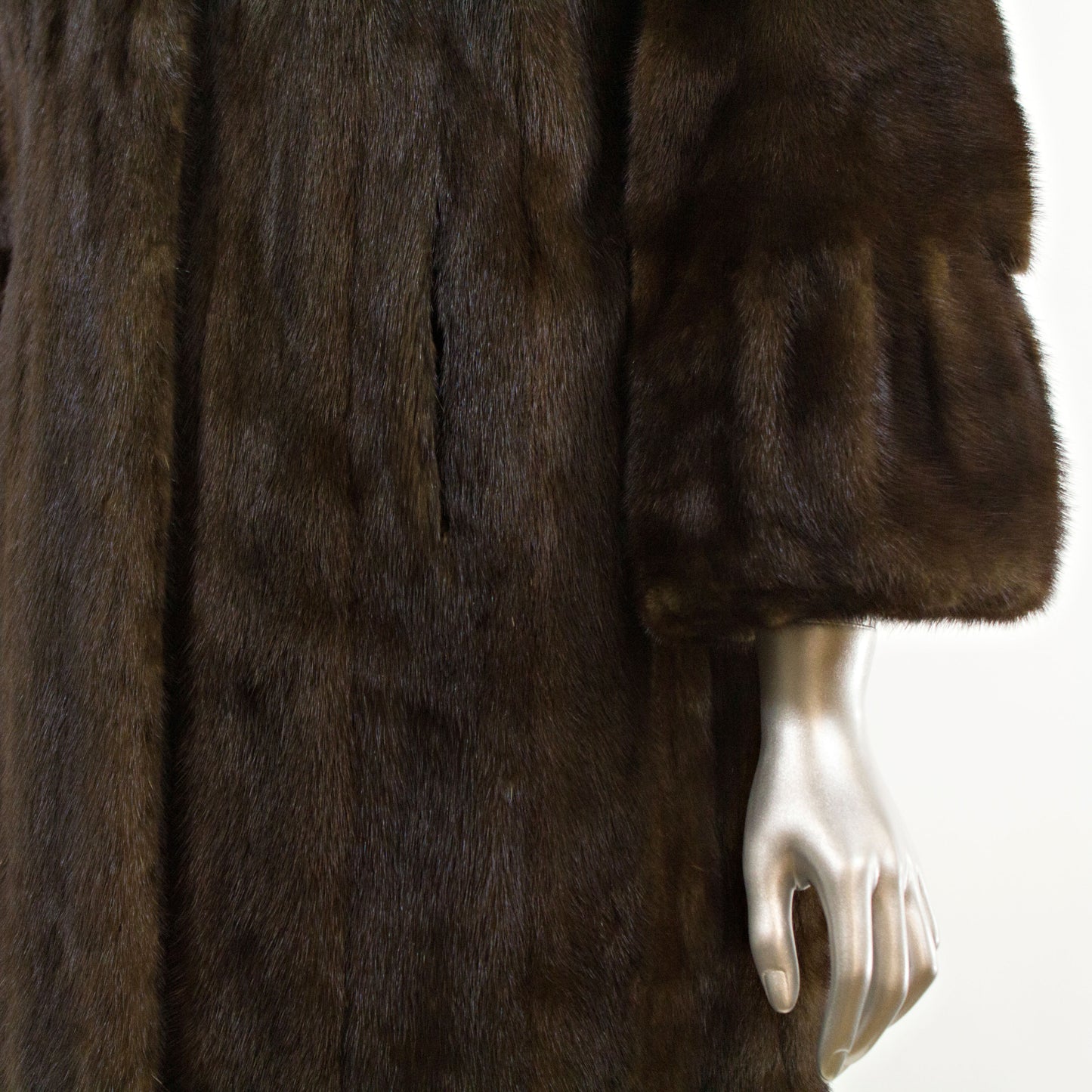 Mahogany Mink 3/4 Coat- Size M-L