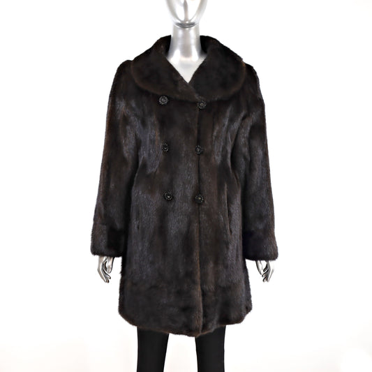 Mahogany Mink 3/4 Coat- Size M