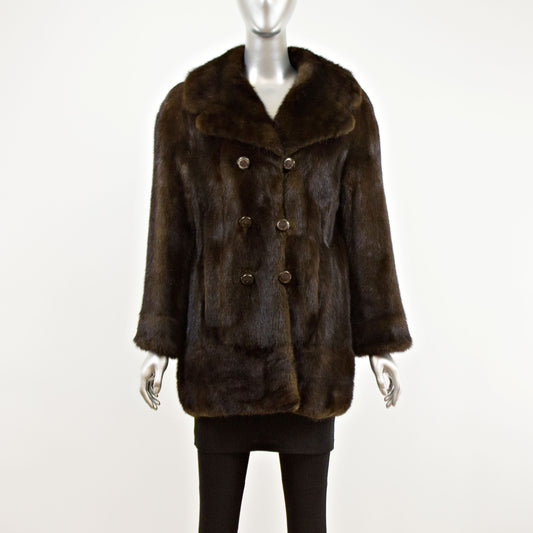 Mahogany Mink Fur Jacket- Size M