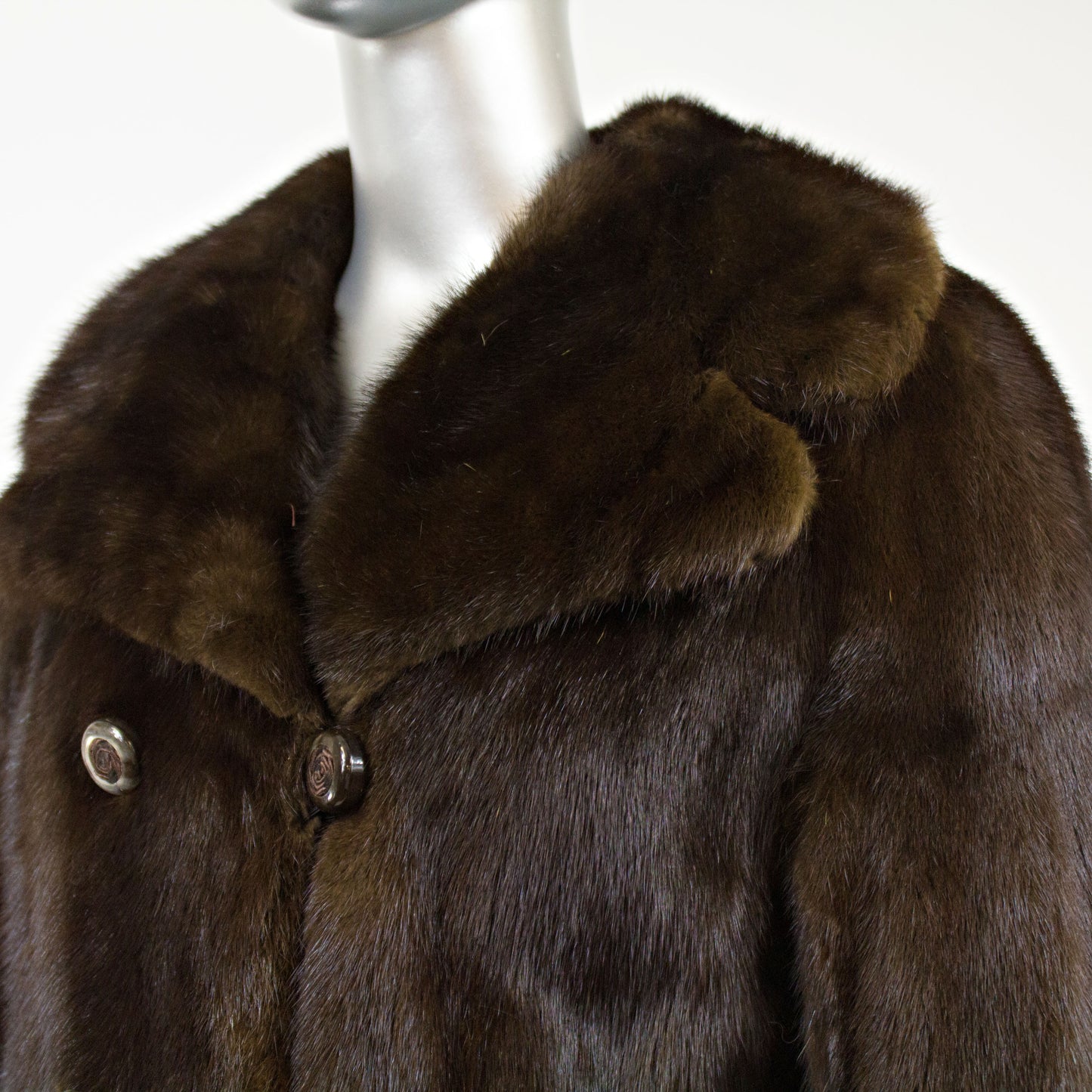 Mahogany Mink Fur Jacket- Size M-L