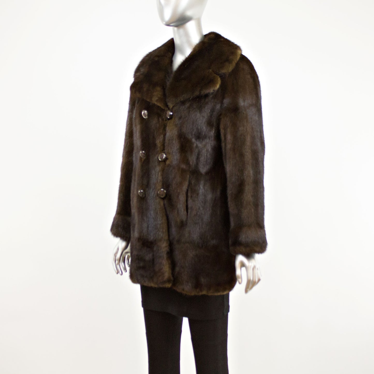 Mahogany Mink Fur Jacket- Size M-L