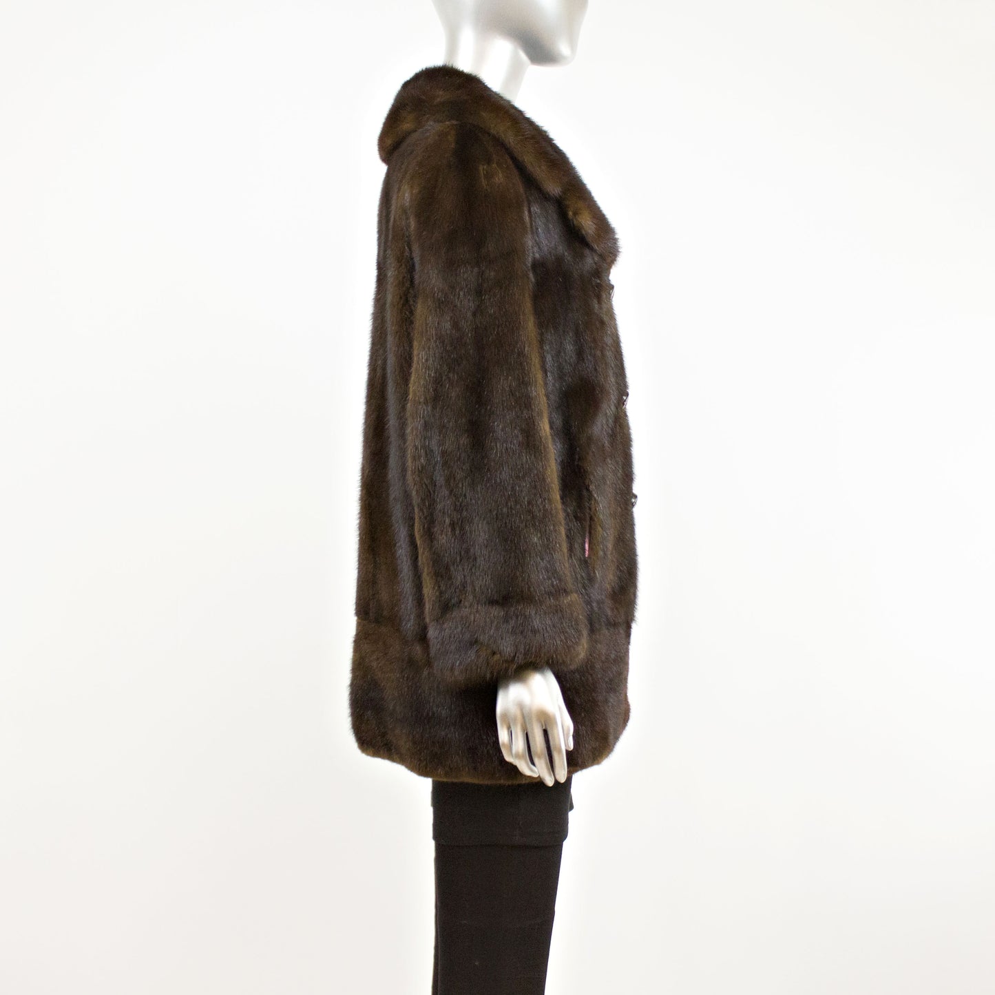 Mahogany Mink Fur Jacket- Size M-L