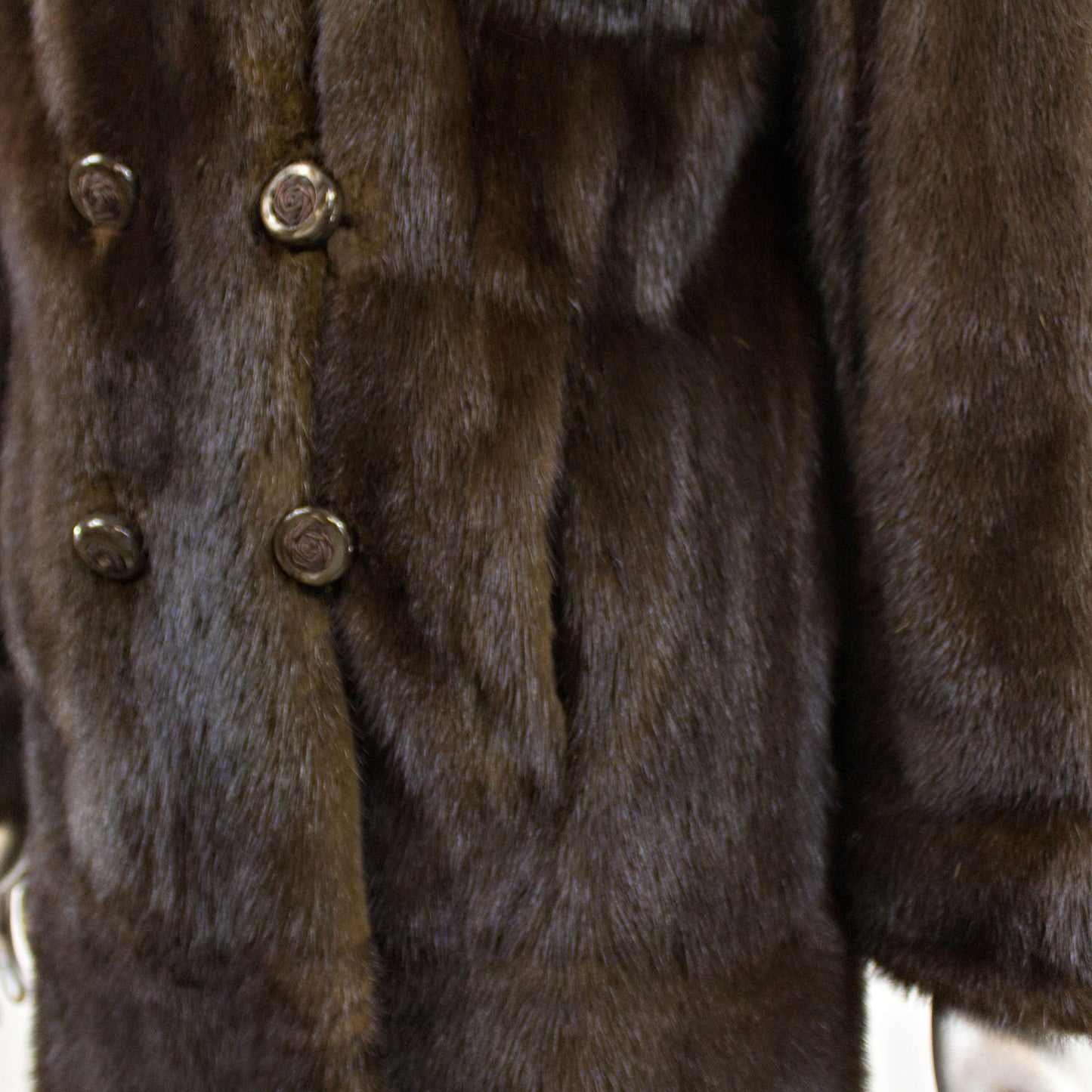 Mahogany Mink Fur Jacket- Size M-L