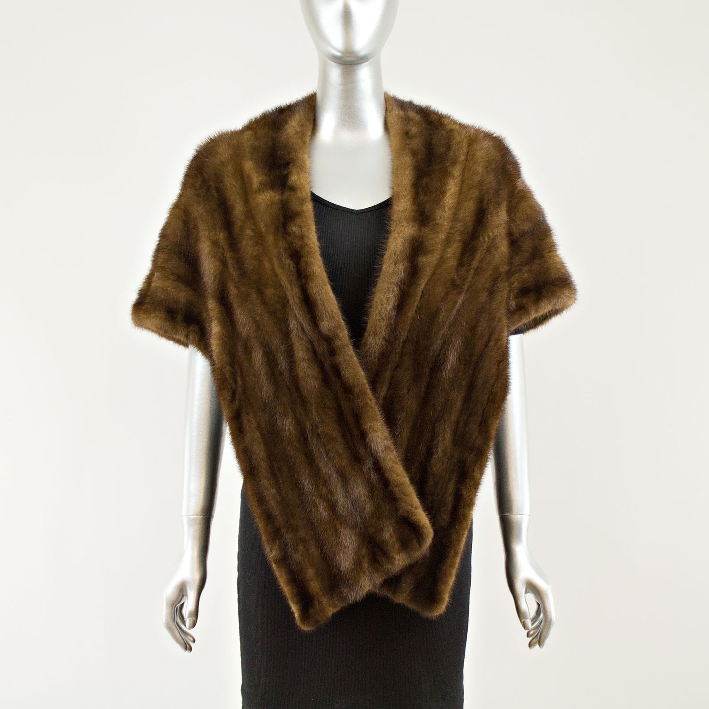 Mahogany Mink Stole - Free Size