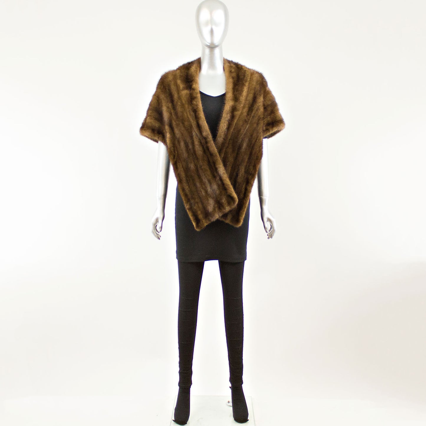 Mahogany Mink Stole - Free Size