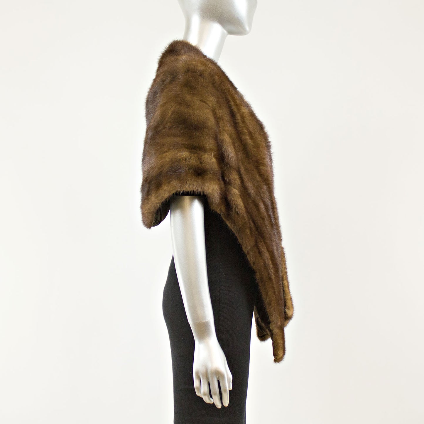 Mahogany Mink Stole - Free Size