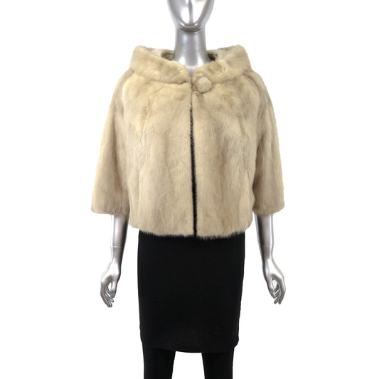 Tourmaline Mink Bolero Jacket- Size M