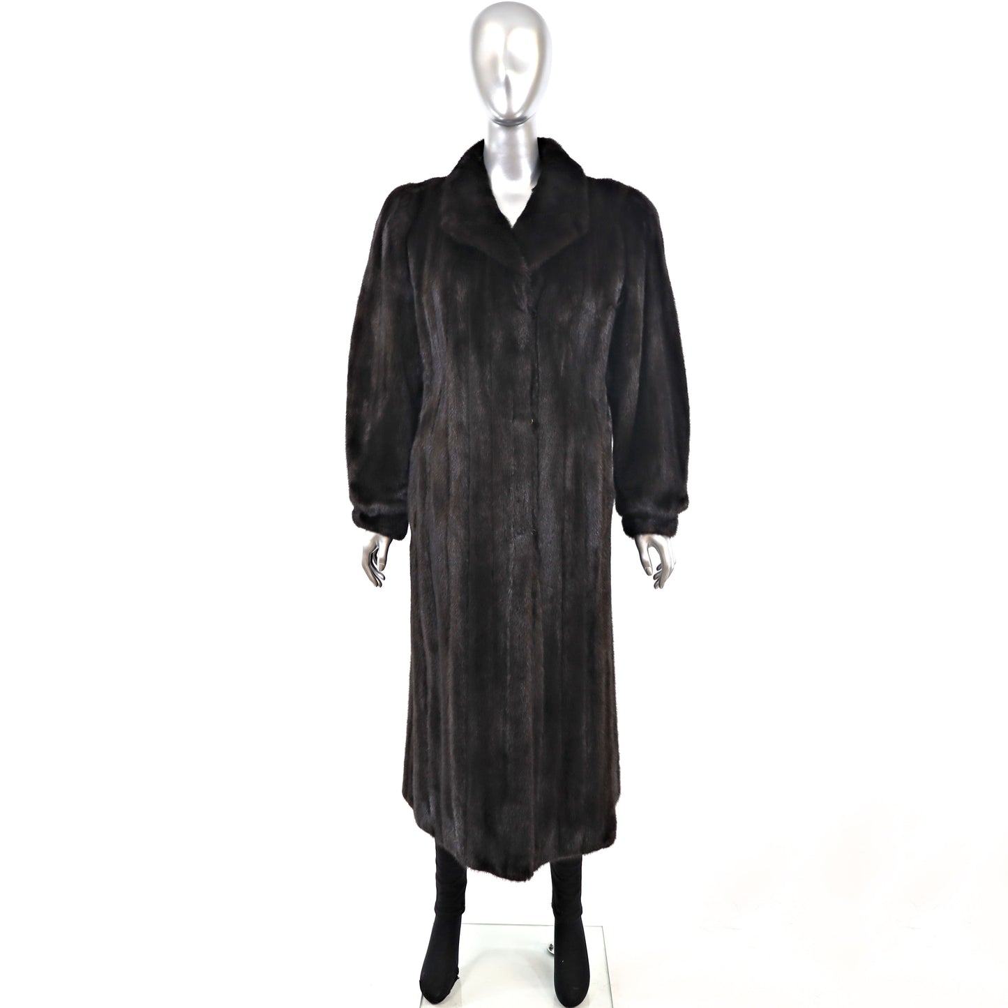 Black Mink Coat- Size M-L