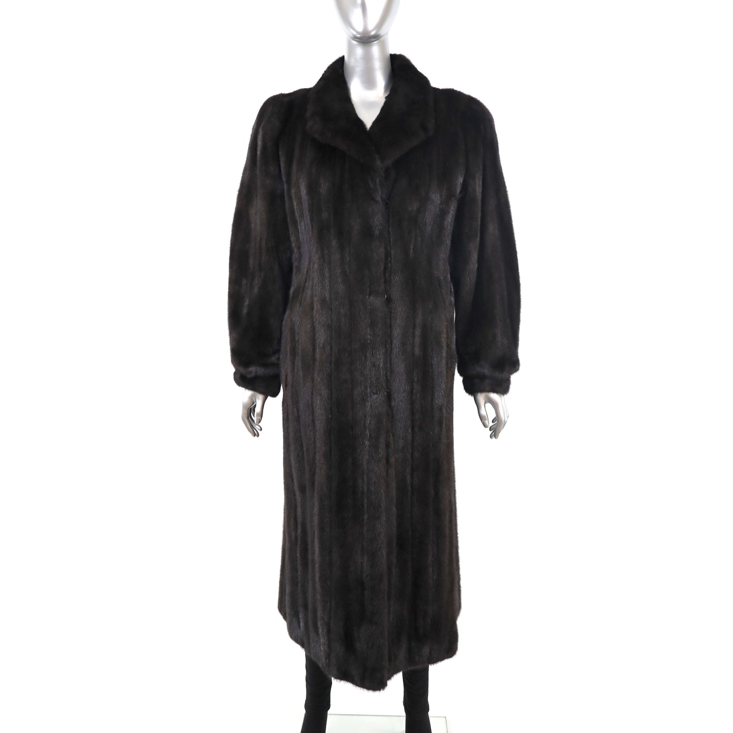 Black Mink Coat- Size M-L