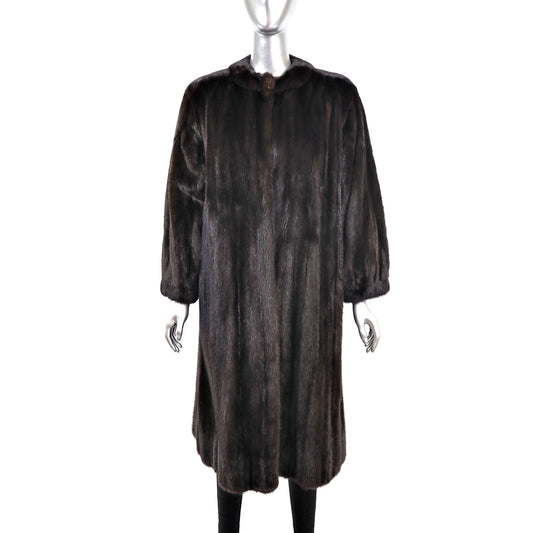 Ben Kahn Black Mink Coat- Size XL