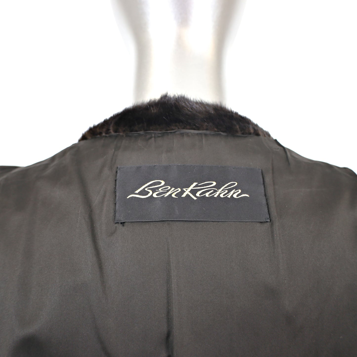 Ben Kahn Black Mink Coat- Size XL