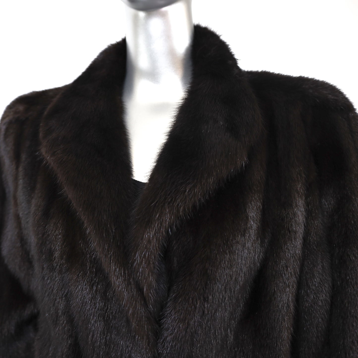 Dark Mahogany Mink Coat- Size M