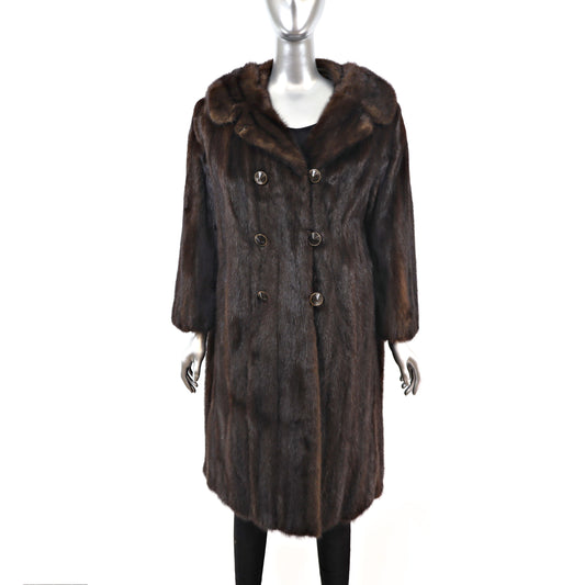 Brown Mink Coat- Size L