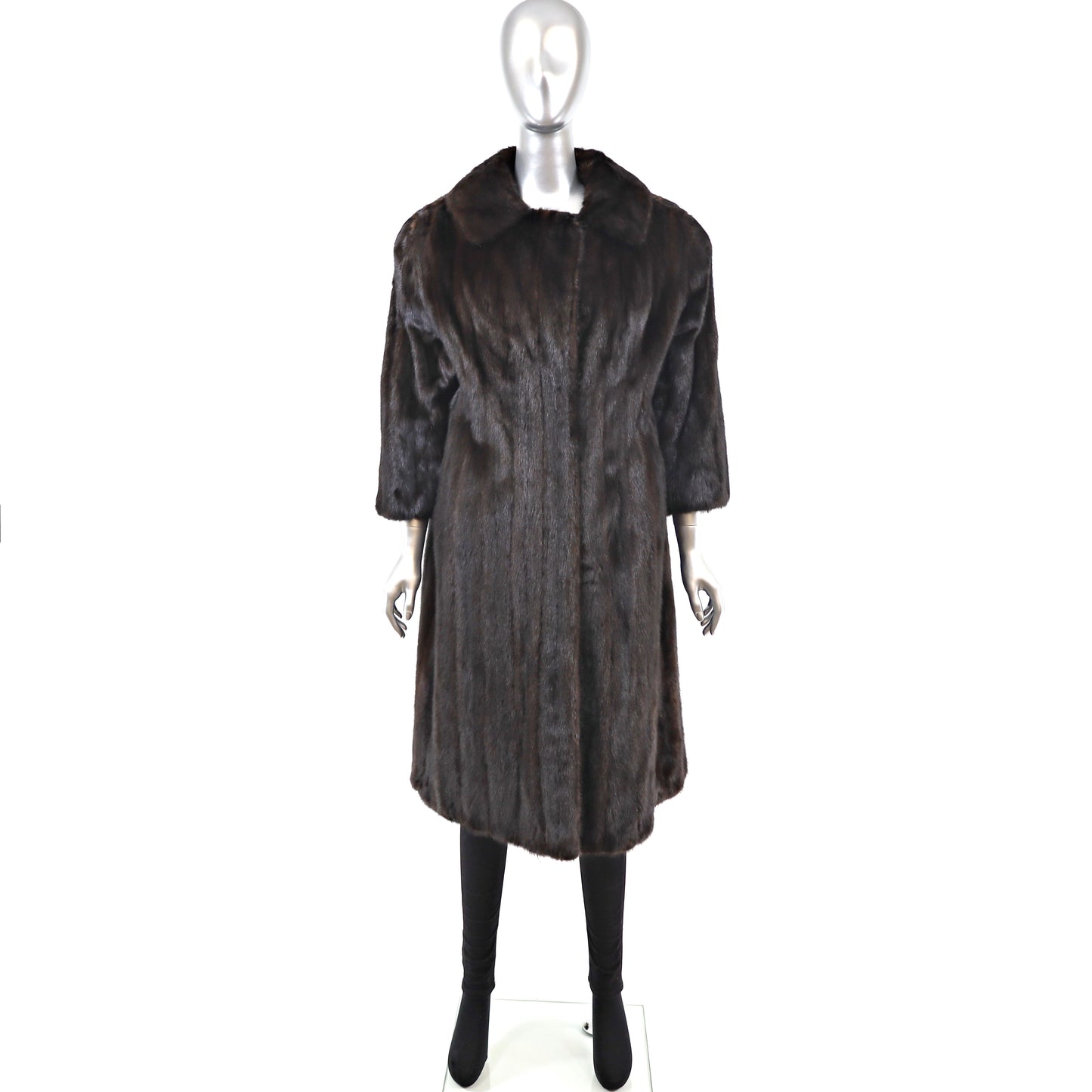 Dark Mahogany Mink Coat- Size M