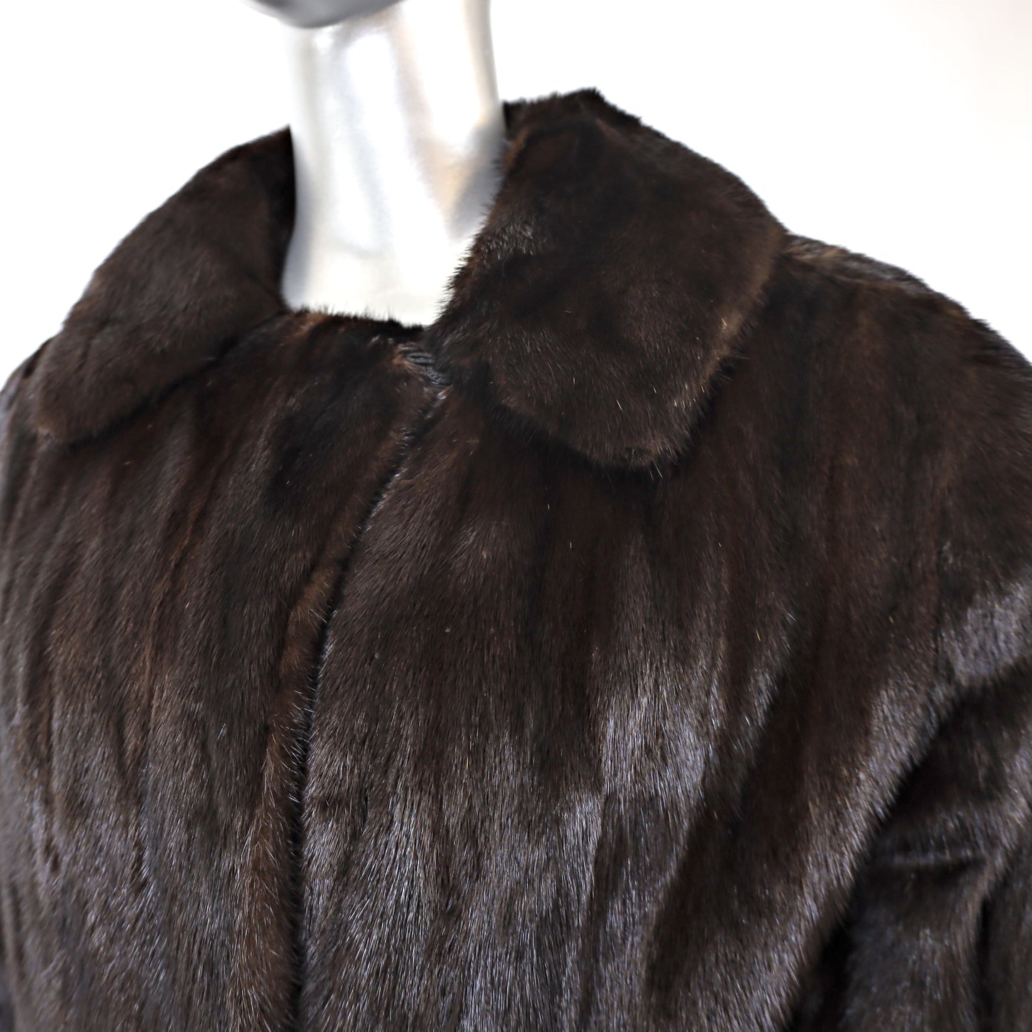 Dark Mahogany Mink Coat- Size M