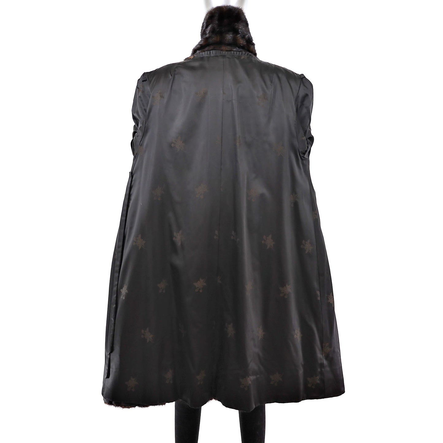 Dark Mahogany Mink Coat- Size M