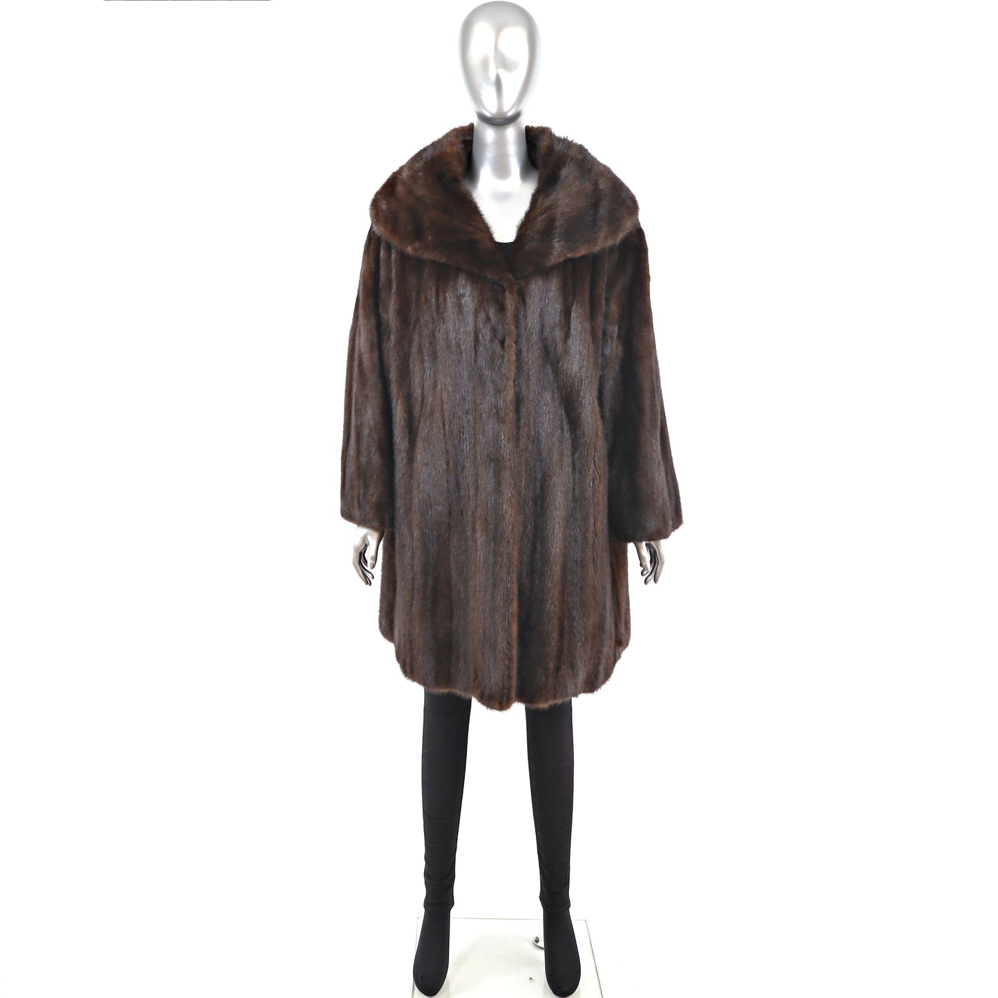 Mahogany Mink Coat- Size XXL