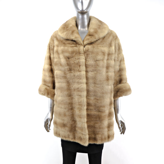 Autumn Haze Mink Horizontal Coat- Size M-L