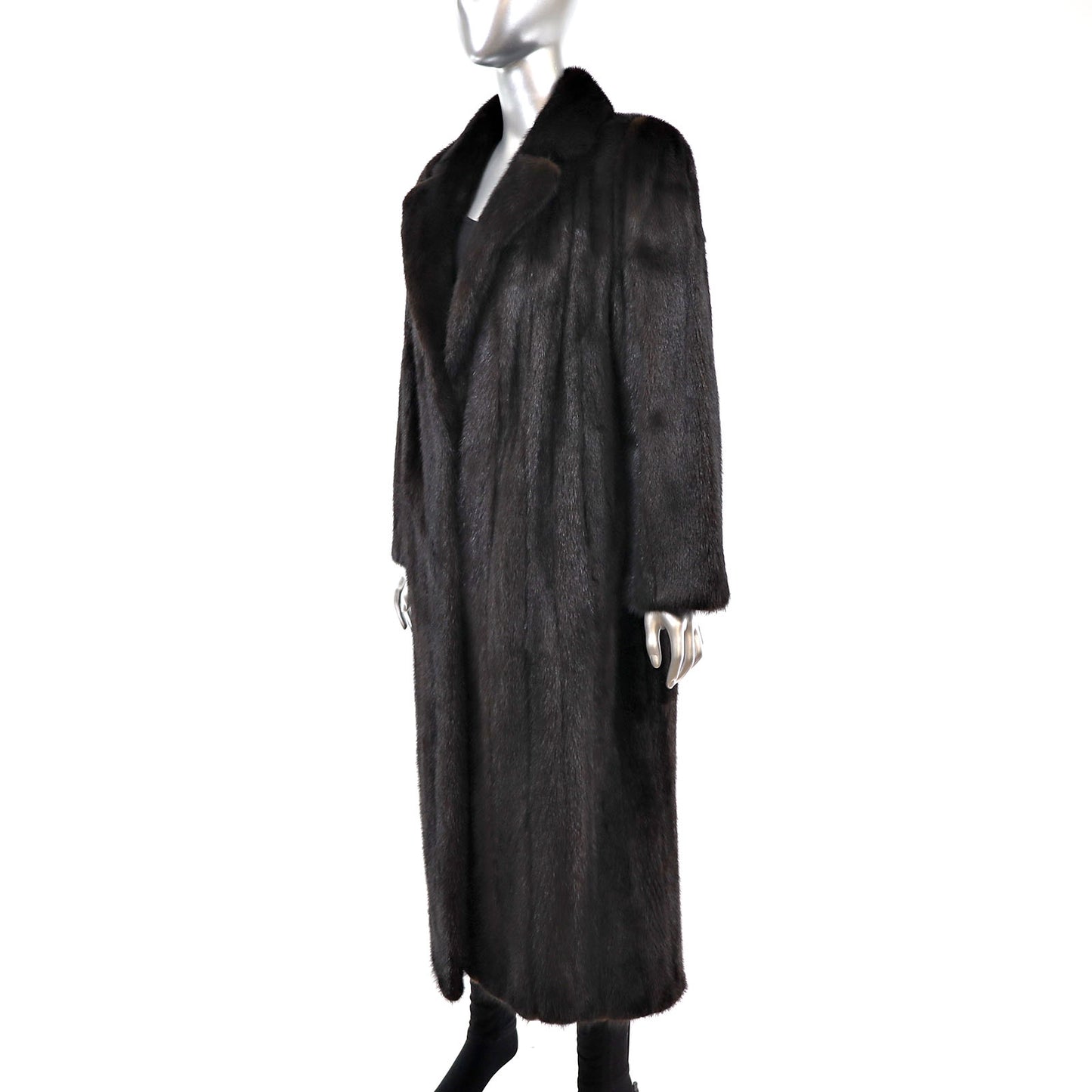 Dark Mahogany Mink Coat- Size M