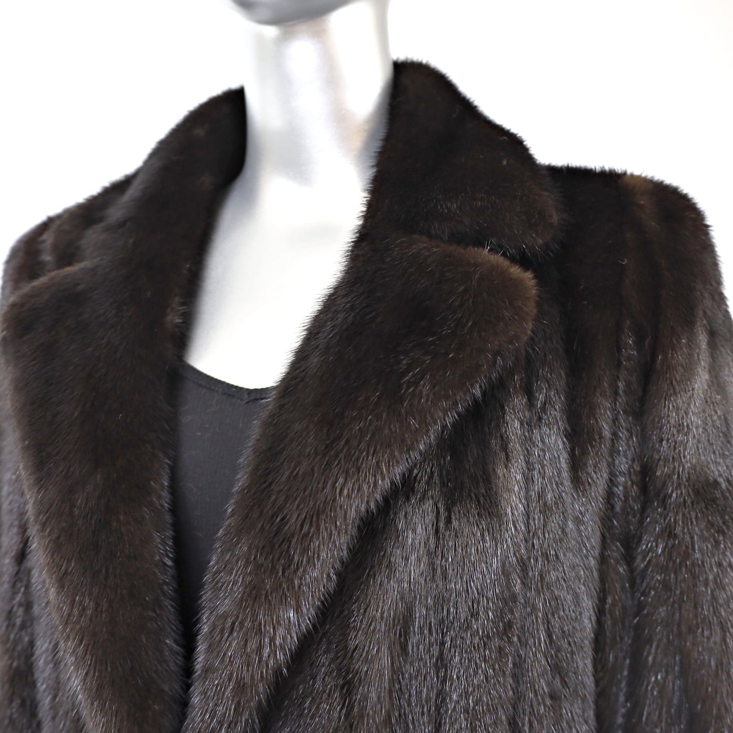 Dark Mahogany Mink Coat- Size M