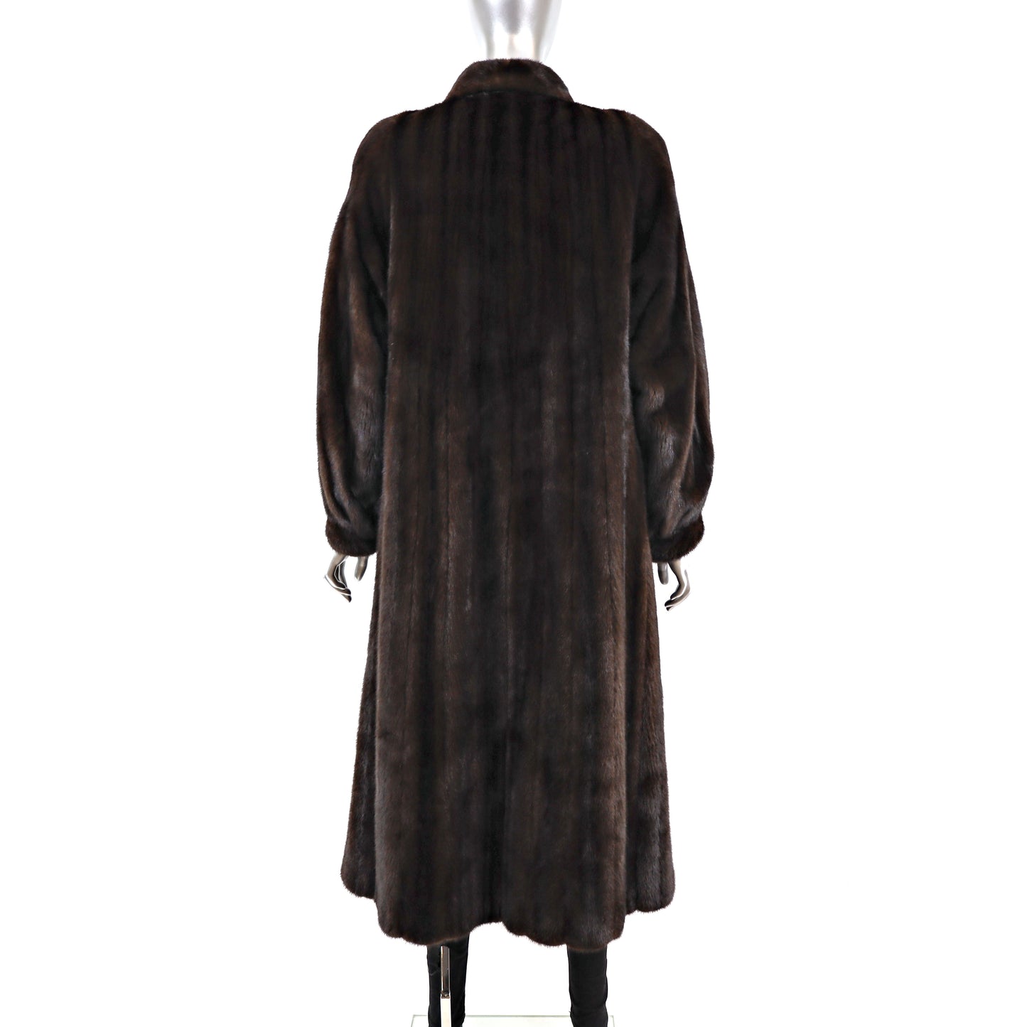 Full Length Mahogany Mink Coat- Size L