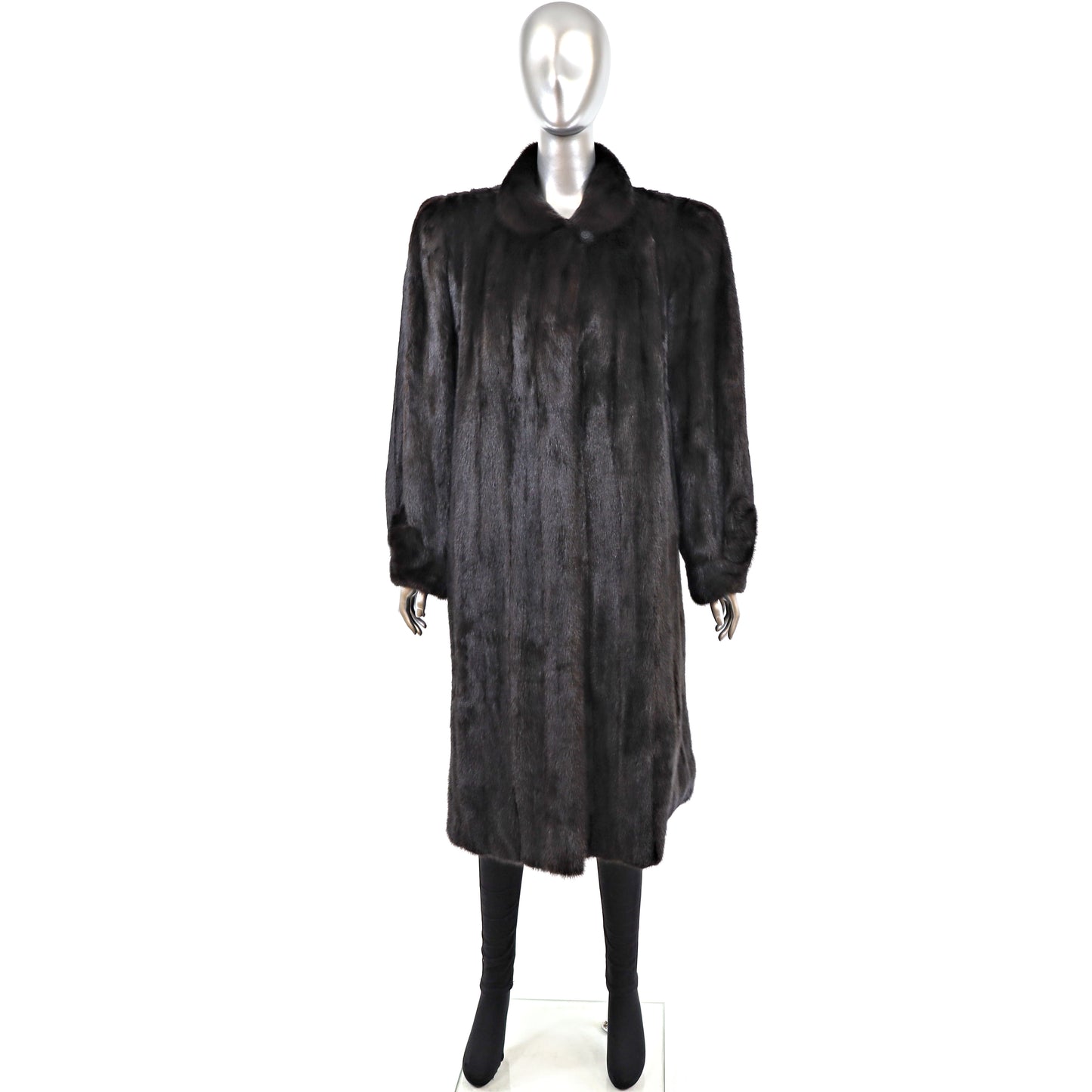 Dark Mahogany Mink Coat- Size L