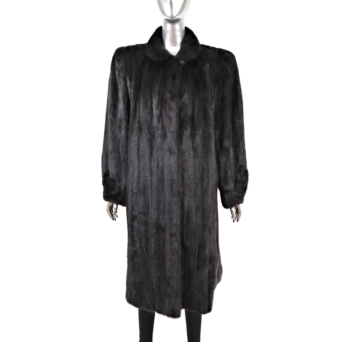 Dark Mahogany Mink Coat- Size L