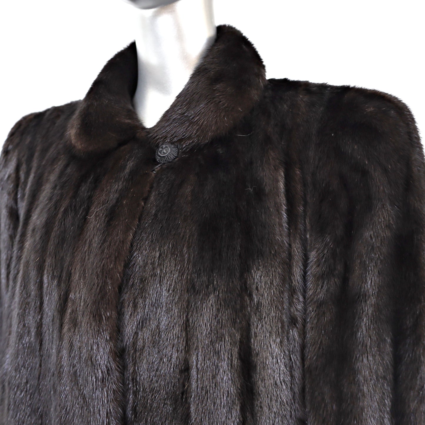 Dark Mahogany Mink Coat- Size L