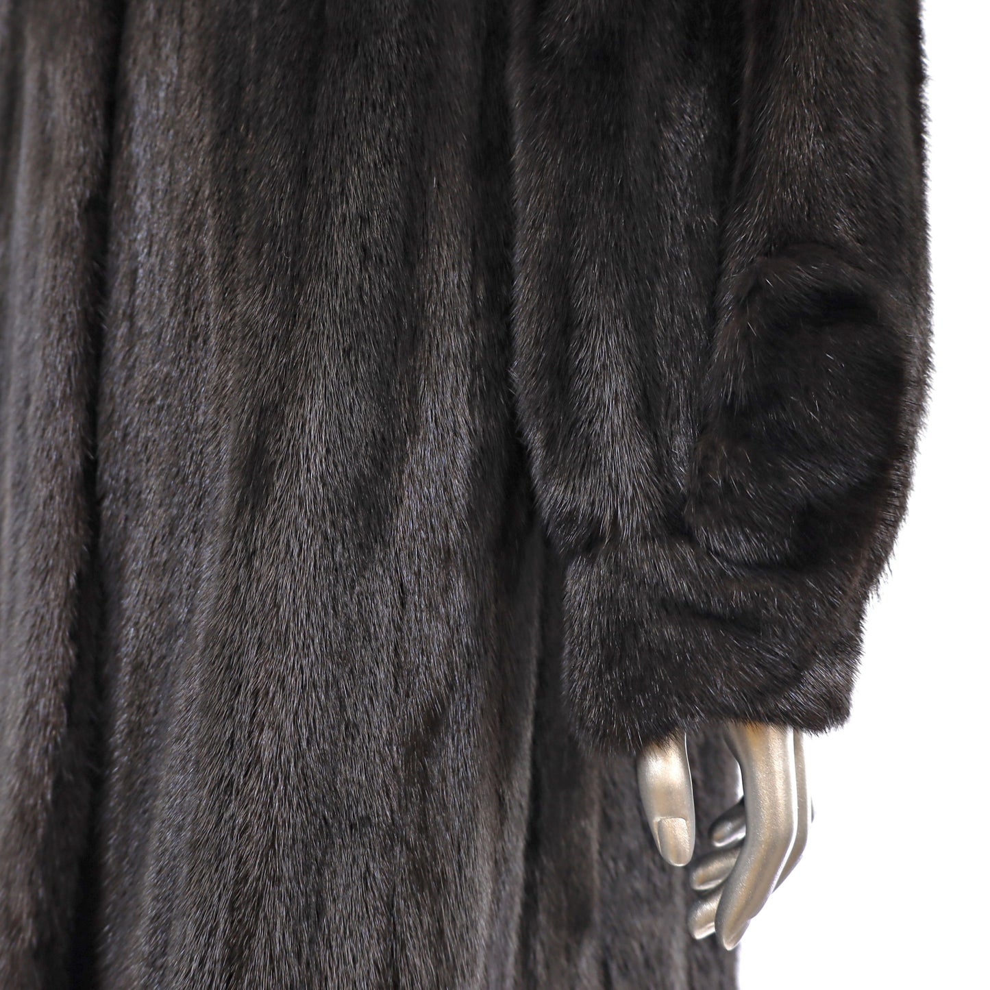 Dark Mahogany Mink Coat- Size L