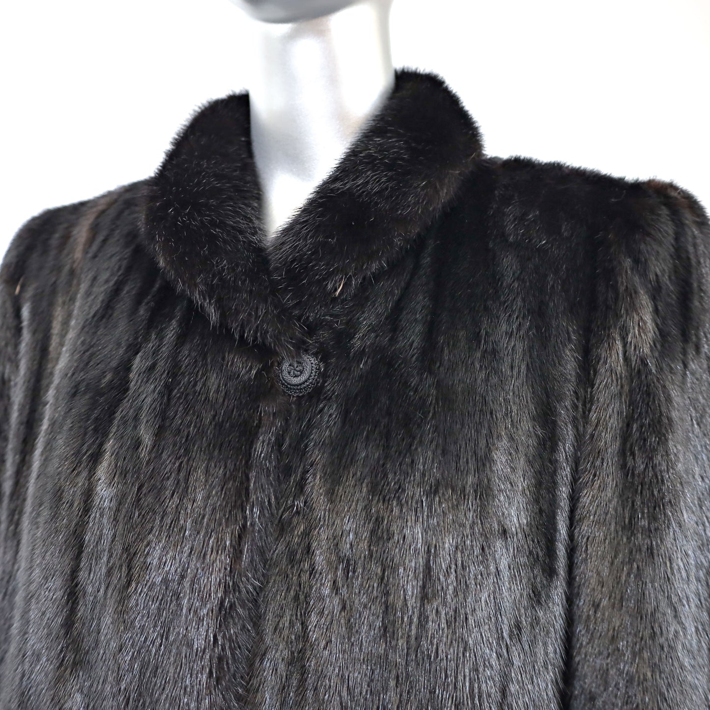 Black Mink Coat- Size M