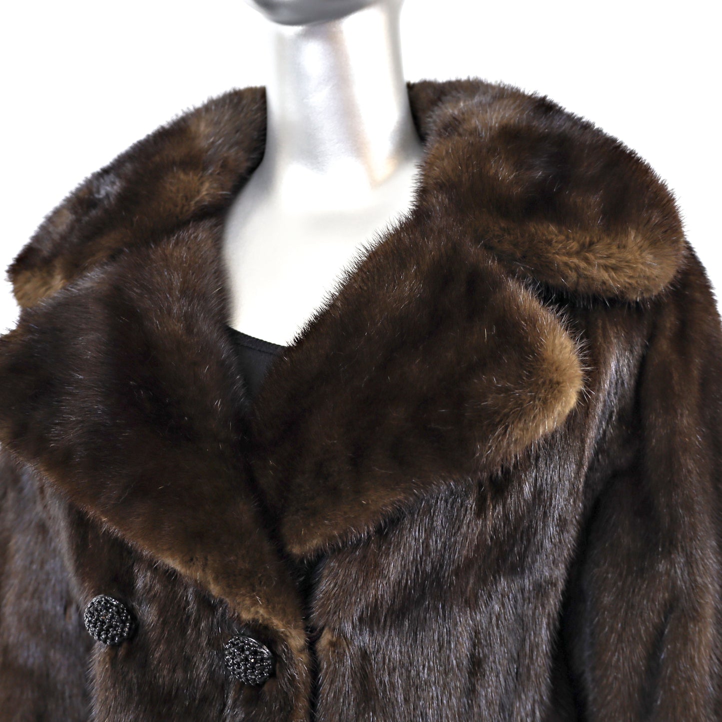 Mahogany Mink Coat- Size L