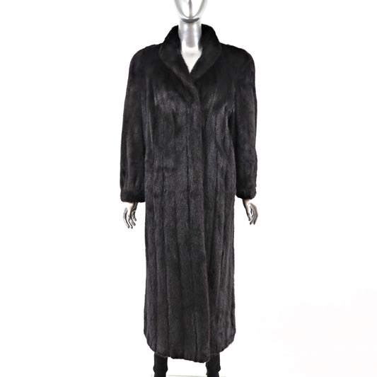 Black Mink Coat- Size M