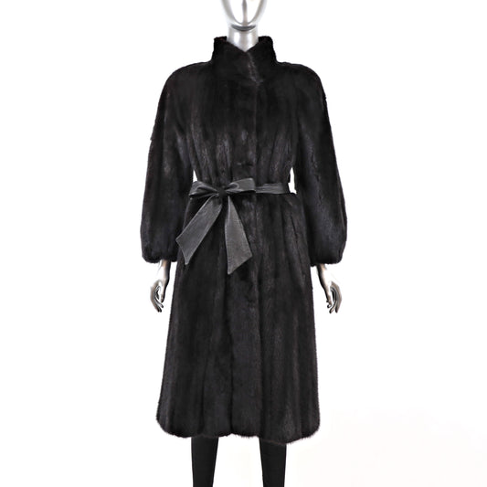 Black Mink Coat- Size S