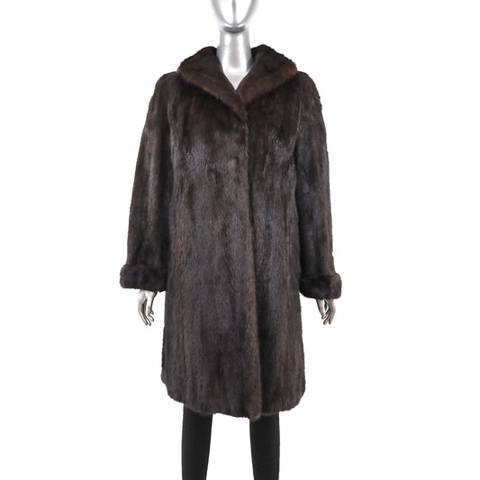 Mahogany Mink Coat- Size M