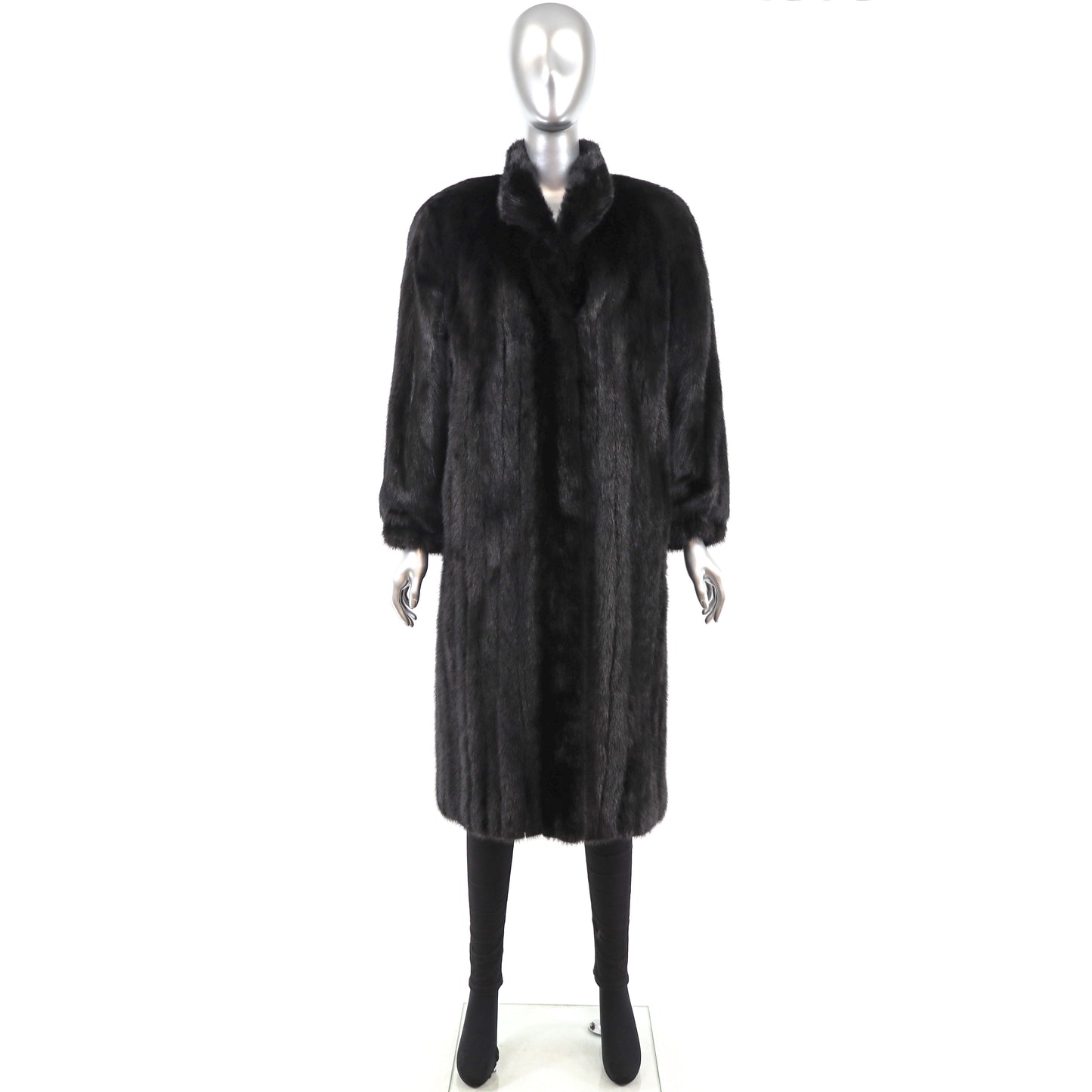 Black Mink Coat- Size M