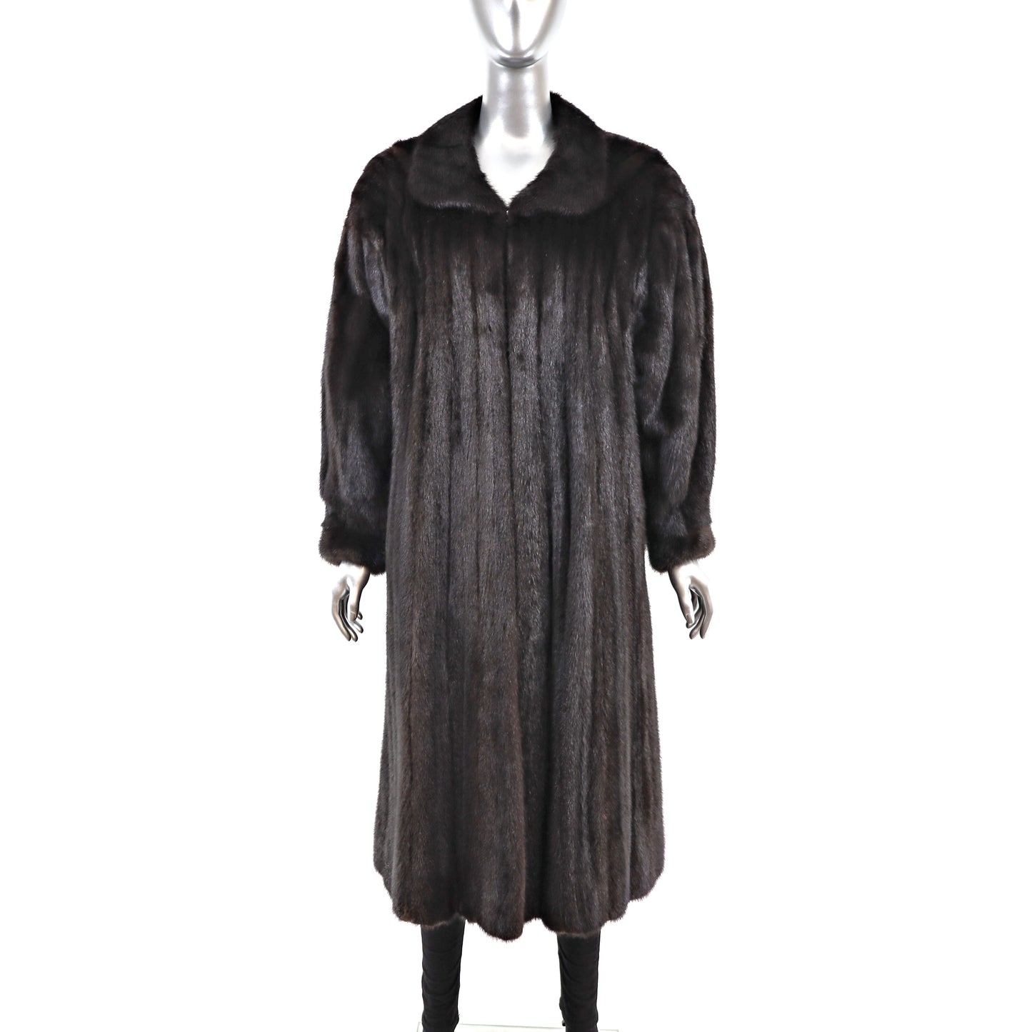 Full Length Black Mink Coat- Size M