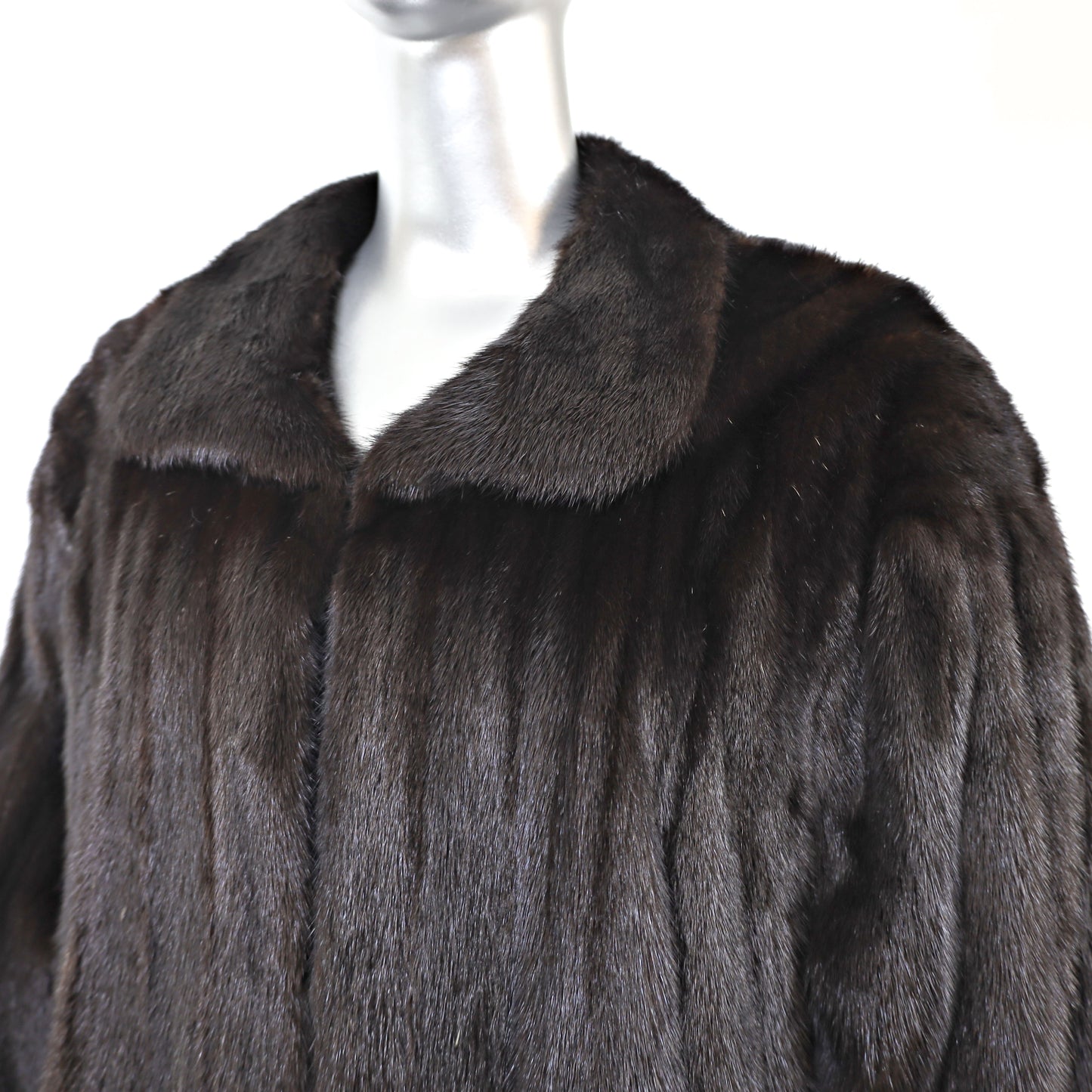 Full Length Black Mink Coat- Size M