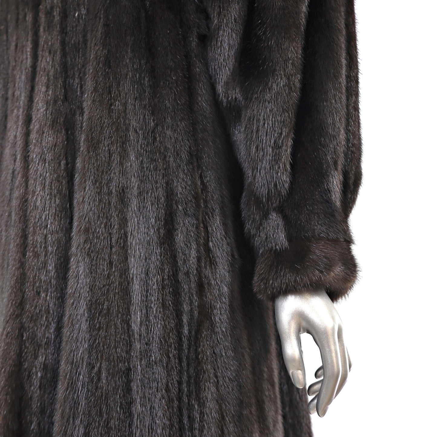 Full Length Black Mink Coat- Size M