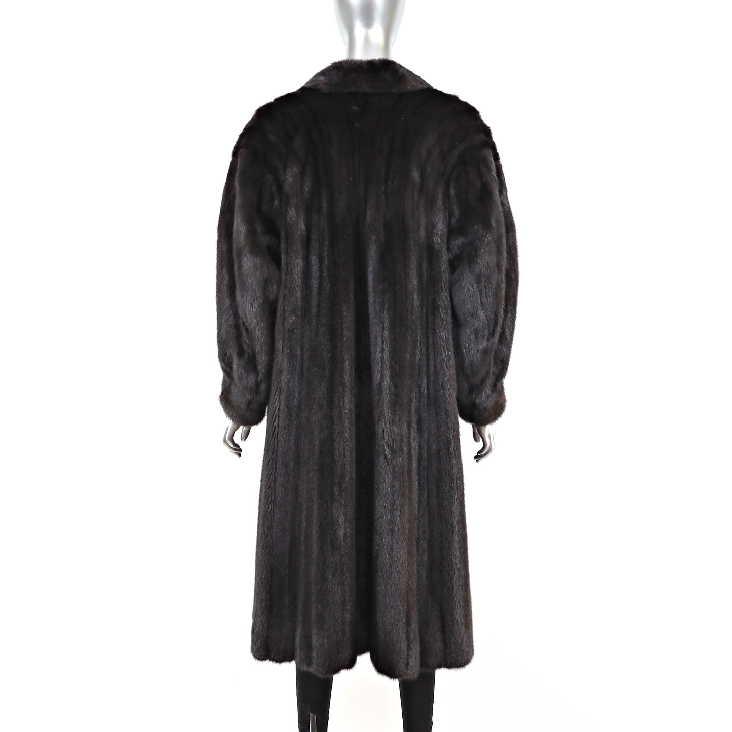 Full Length Black Mink Coat- Size M