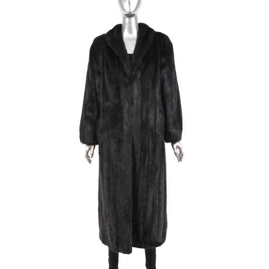 Black Mink Coat- Size M