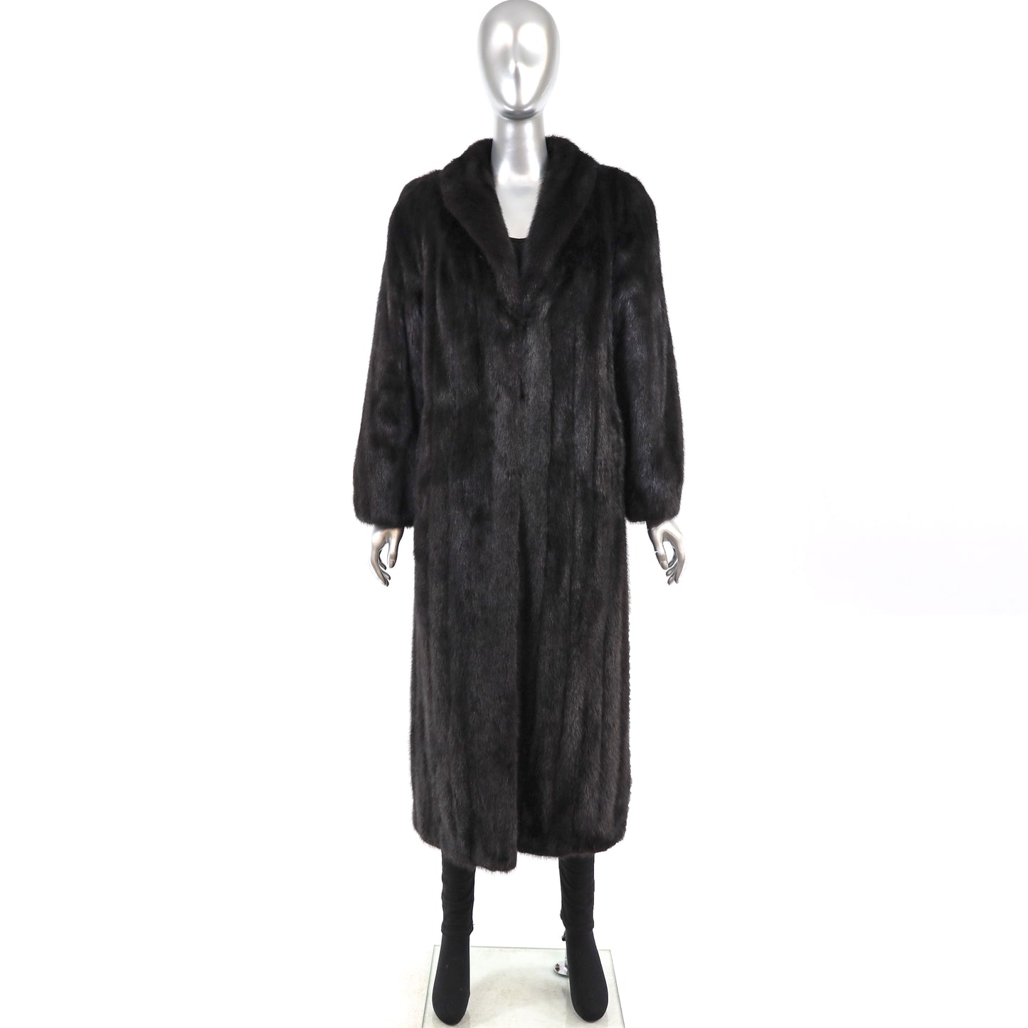 Black Mink Coat- Size M