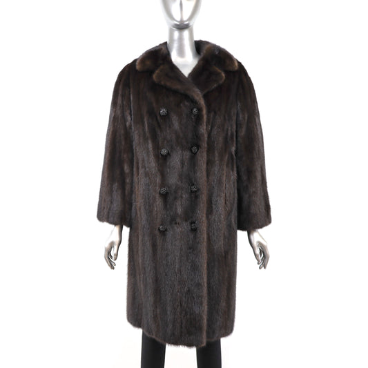 Mahogany Mink Coat- Size L