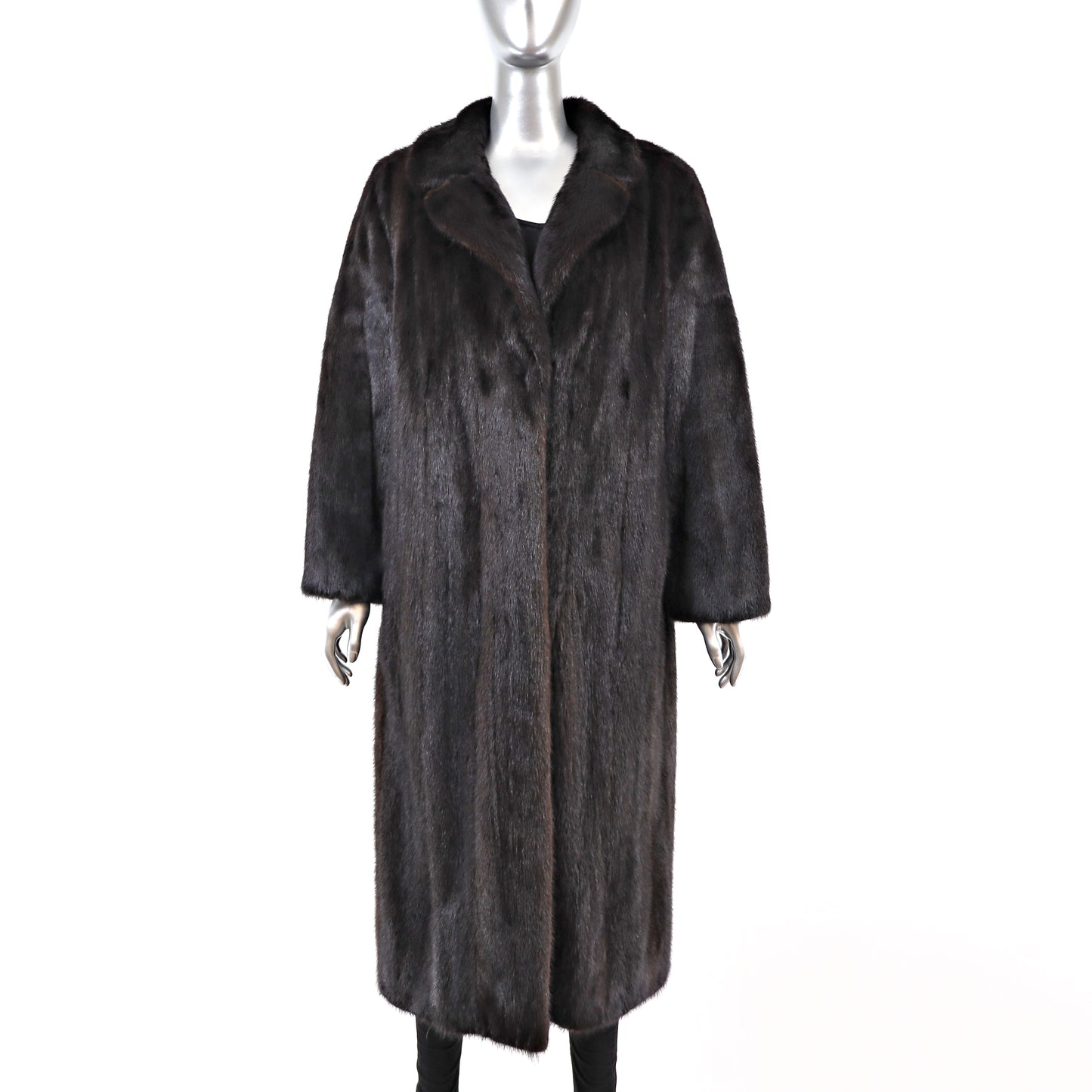 Dark Mahogany Mink Coat- Size L