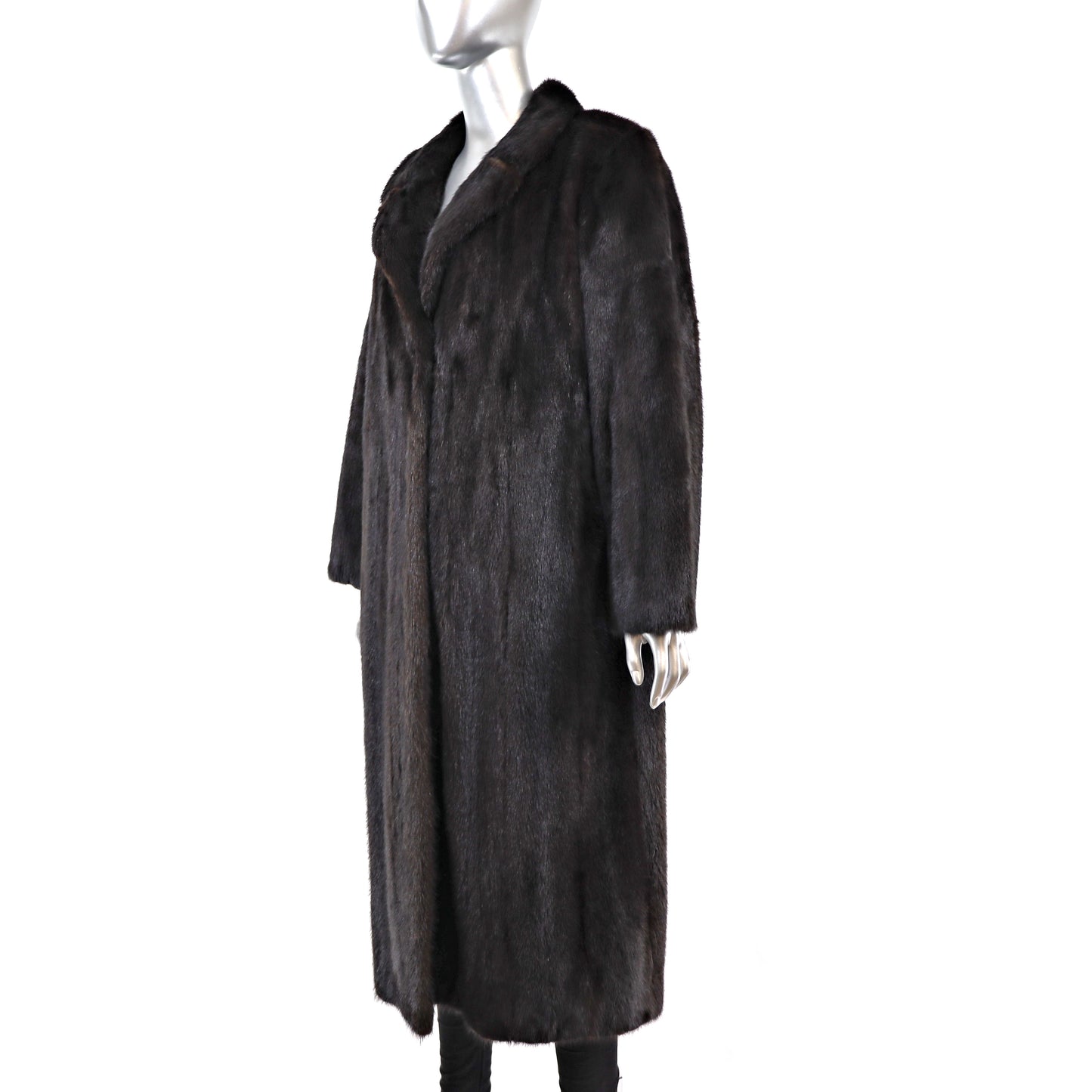 Dark Mahogany Mink Coat- Size L