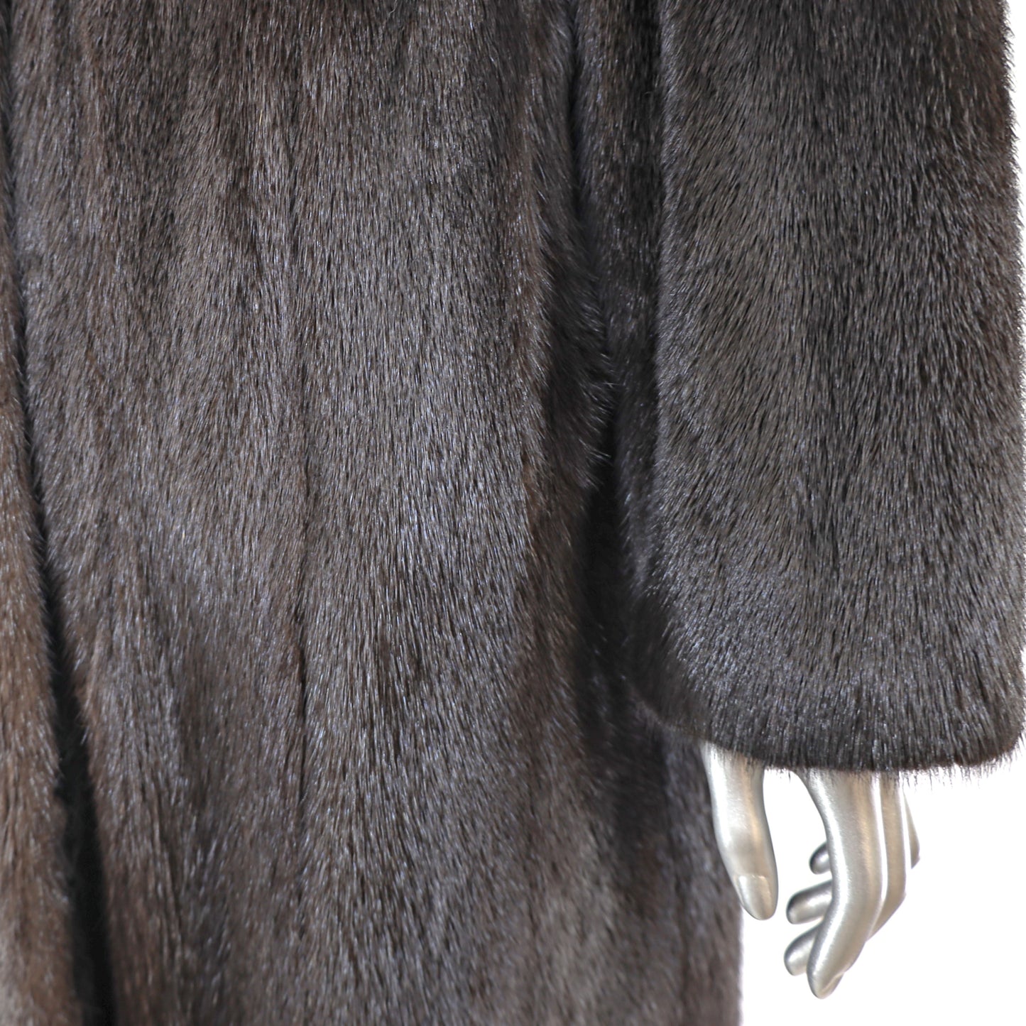 Dark Mahogany Mink Coat- Size L