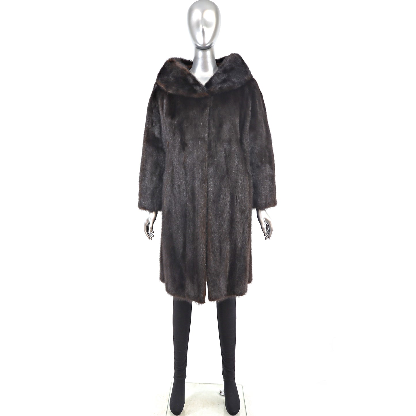 Mahogany Mink Coat- Size M-L