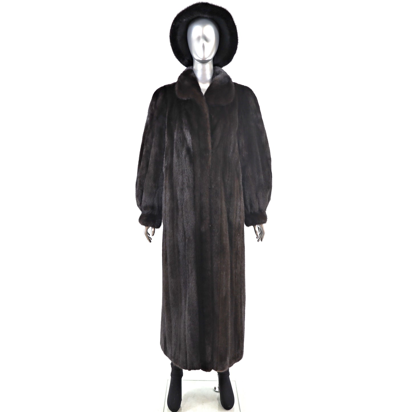 Ranch Mink Coat with Matching Hat- Size M